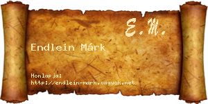 Endlein Márk névjegykártya